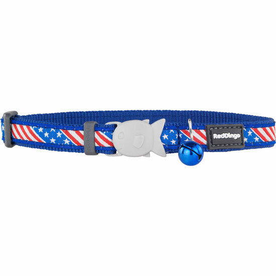 Kattenhalsband Red Dingo US Flag 20-32 cm Blauw 1