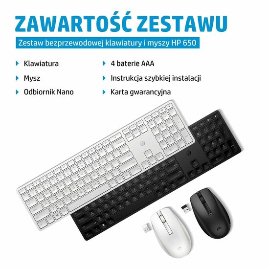 Toetsenbord en muis HP 4R013AA Zwart Engels Qwerty US 6