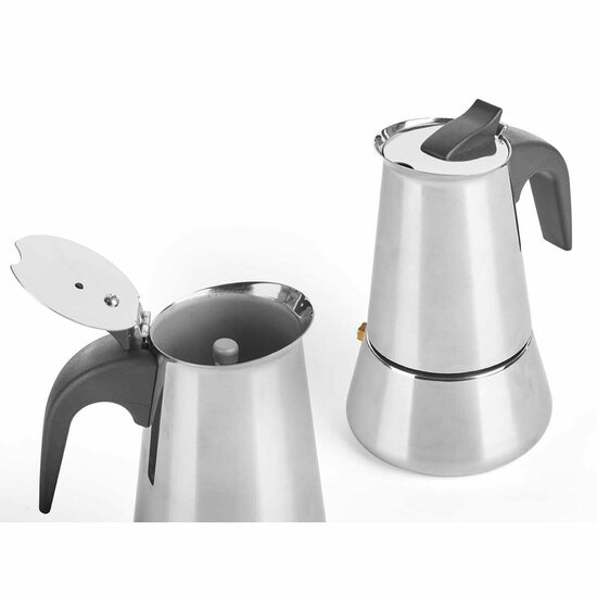 Percolator Zwart Zilverkleurig Staal 4 Koppar 3