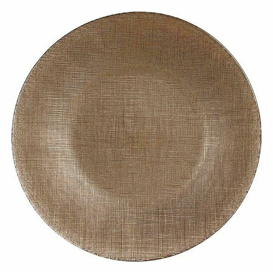 Dinerbord Gouden Glas 27 x 2 x 27 cm (6 Stuks) 2