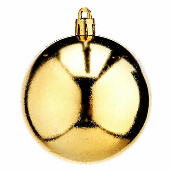 Kerstballen &Oslash; 7 cm 12 Stuks Gouden PVC 1