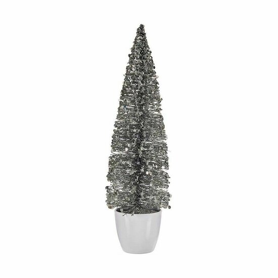 Kerstboom Groot 10 x 38 x 10 cm Zilverkleurig Wit Plastic 1