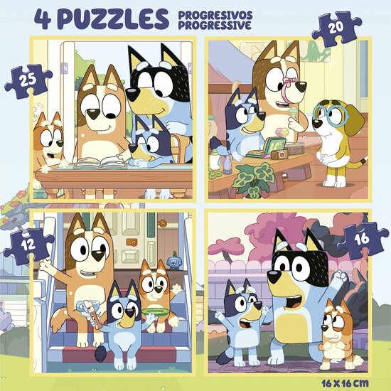 Set van 4 Puzzels Educa Bluey 3