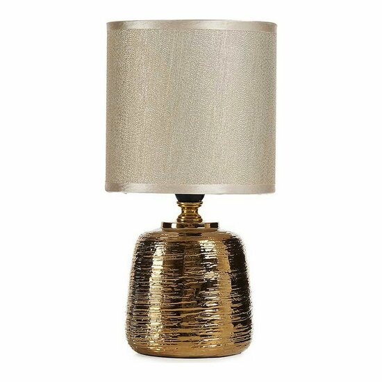 Bureaulamp Cilindrisch Keramisch Gouden (13 x 26,5 x 13 cm) (2 pcs) 1