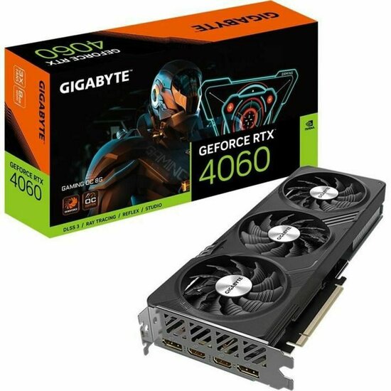 Videokaart Gigabyte GV-N4060GAMING OC-8GD Geforce RTX 4060 8 GB GDDR6 GDDR6X 1