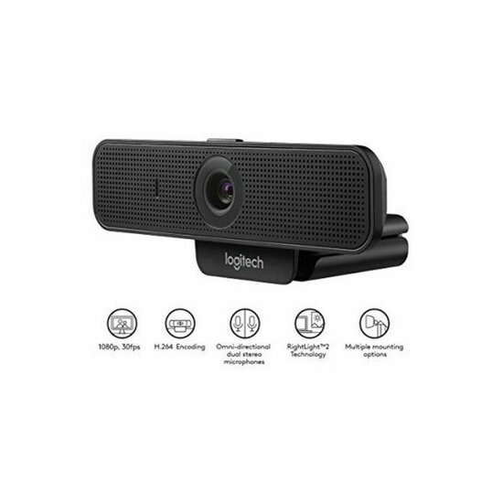 Webcam Logitech 960-001076 Full HD 30 fps Zwart 3