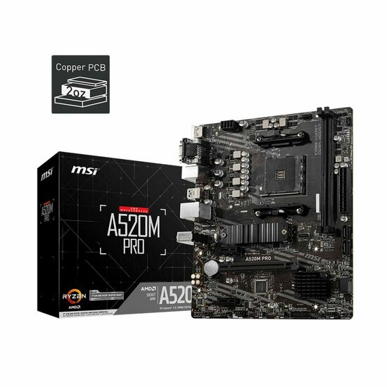 Moederbord MSI A520M PRO AMD A520 AMD AM4 1