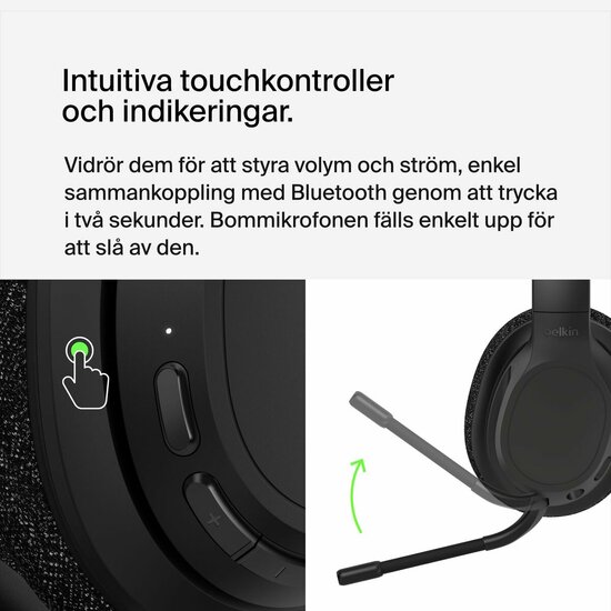 Headset met Bluetooth en microfoon Belkin AUD005BTBLK 5