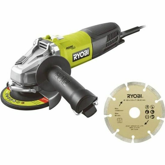 Haakse slijper Ryobi 800 W &Oslash; 125 mm 230 V 1