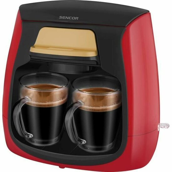 Drip Koffiemachine Sencor SCE 2101RD Rood rouge noir 500 W 1