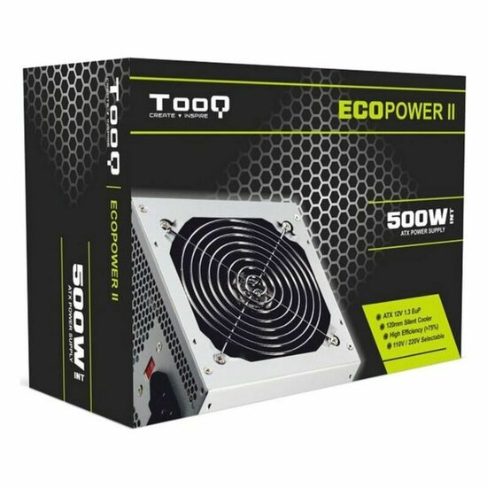 Voedingsbron TooQ TQEP-500S-INT ATX 500W ATX 500 W RoHS 2