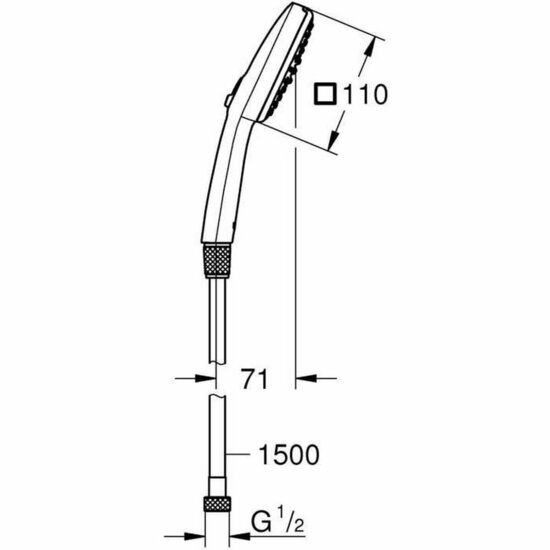 Douchekop Grohe Plastic 3