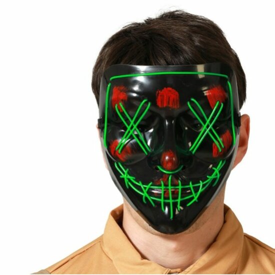 Masker Horror LED Licht Groen 1