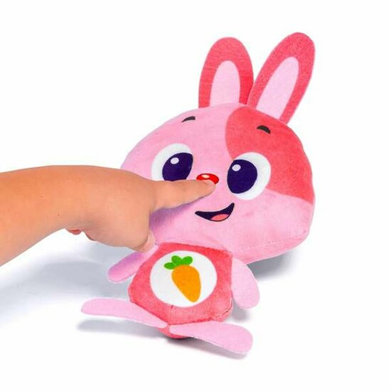 Knuffel met Geluid Molt&oacute; Gusy luz Baby Bunny Roze 7,5 cm 5