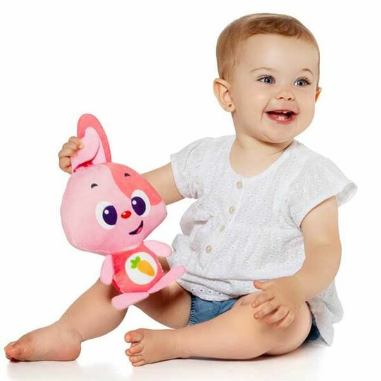 Knuffel met Geluid Molt&oacute; Gusy luz Baby Bunny Roze 7,5 cm 6