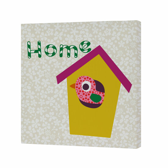 Canvas HappyFriday Moshi Moshi House Multicolour 27 x 27 cm 1