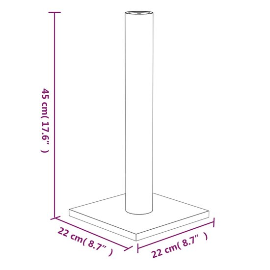 Krabpaal 22x22x45 cm cr&egrave;mekleurig 5