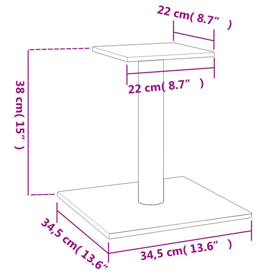 Krabpaal met platform 38 cm donkergrijs 5