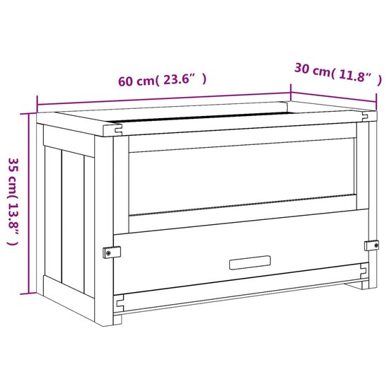 Hamsterkooi 60x30x35 cm massief vurenhout 9