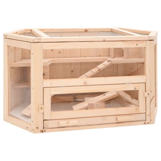 Hamsterkooi 80x40x43 cm massief vurenhout 1