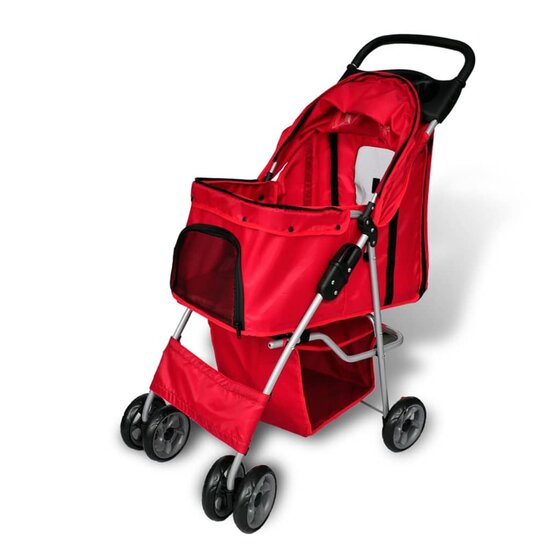 Wandelwagen voor hond rood  1