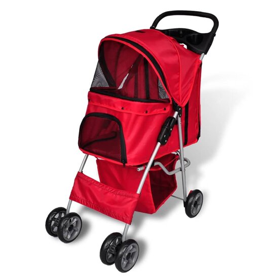 Wandelwagen voor hond rood  2