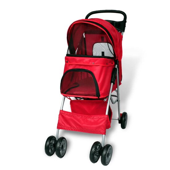 Wandelwagen voor hond rood  4