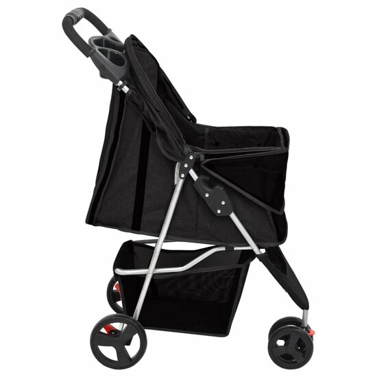 Hondenwagen inklapbaar 80x46x98 cm oxford stof zwart 5