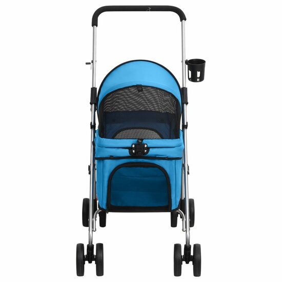 Hondenwagen inklapbaar 76x50x100 cm oxford stof blauw 3