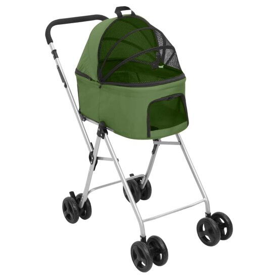 Hondenwagen 2-laags inklapbaar 83x48x97 cm oxford stof groen 8