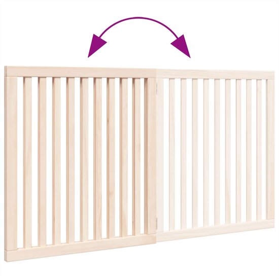 Hondenhek inklapbaar 2 panelen 160 cm populierenhout 7