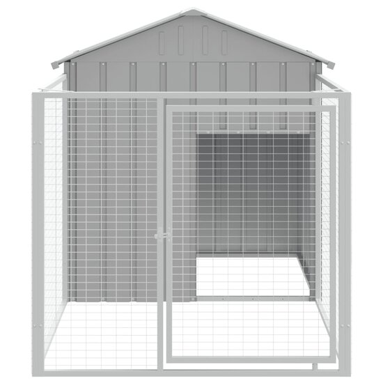 Hondenhok met dak 117x201x123 cm gegalvaniseerd staal 3