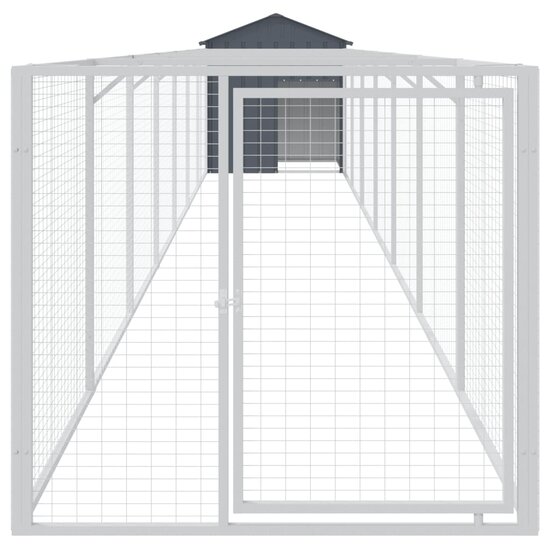 Hondenhok met dak 117x813x123 cm gegalvaniseerd staal antraciet 3