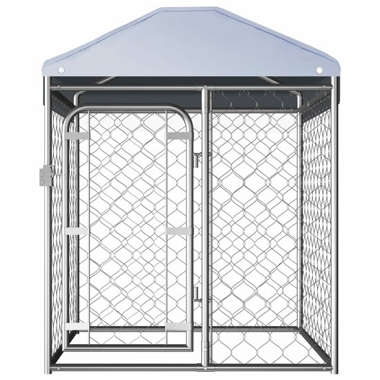 Hondenkennel voor buiten met dak 100x100x125 cm 2