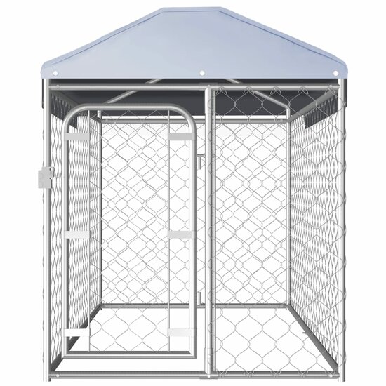 Hondenkennel voor buiten met dak 200x100x125 cm 2