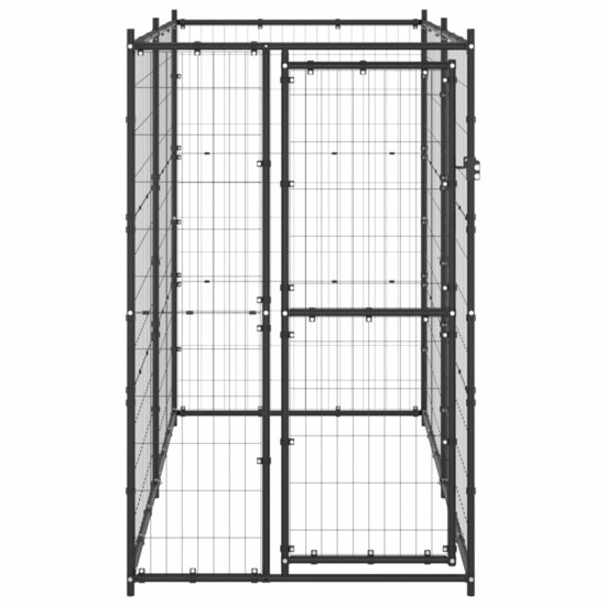 Hondenkennel voor buiten 110x220x180 cm staal 2