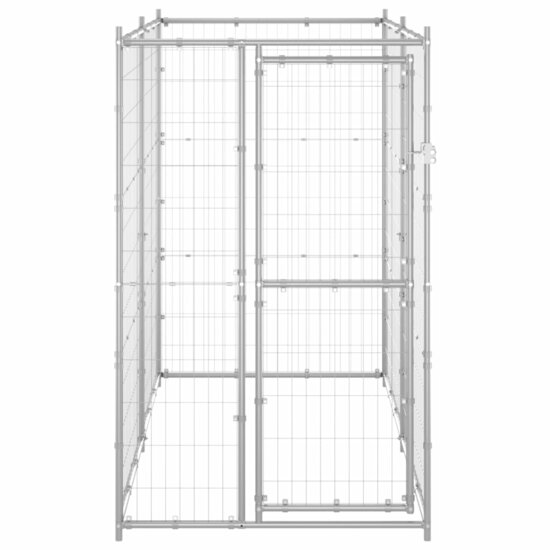 Hondenkennel voor buiten 110x220x180 cm gegalvaniseerd staal 2