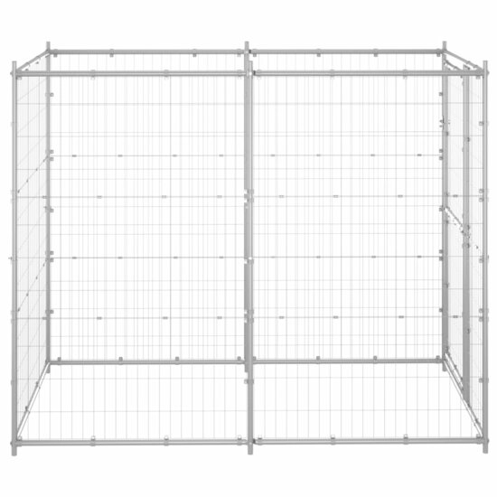 Hondenkennel voor buiten 110x220x180 cm gegalvaniseerd staal 3