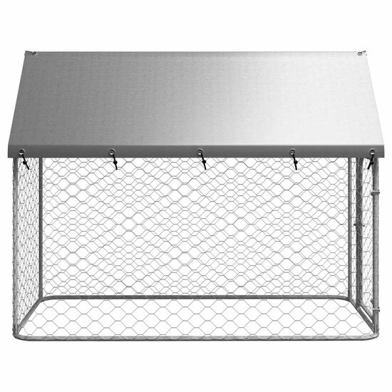 Hondenkennel voor buiten met dak 200x100x150 cm 4