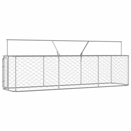 Hondenkennel voor buiten met dak 400x100x150 cm 4