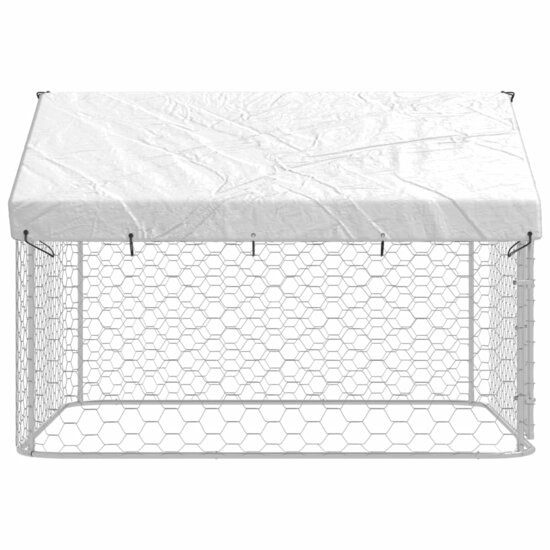 Hondenkennel voor buiten met dak 200x200x150 cm 6