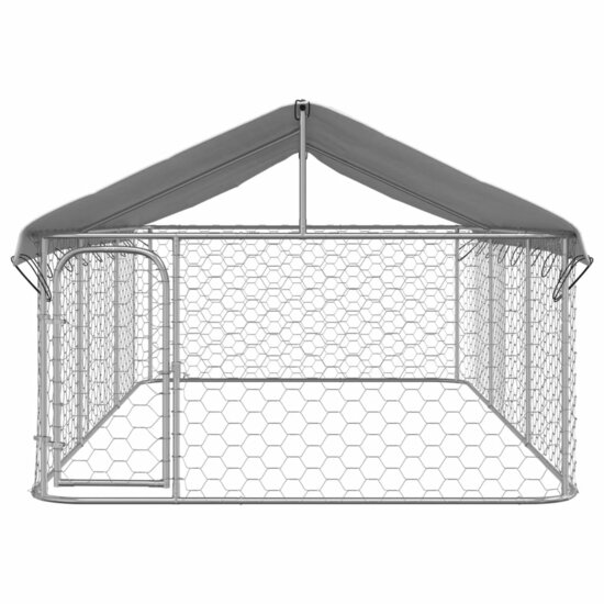 Hondenkennel voor buiten met dak 400x200x150 cm 3