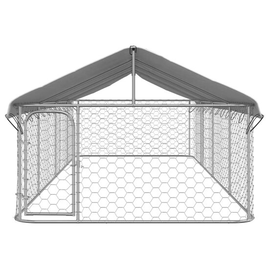 Hondenkennel voor buiten met dak 600x200x150 cm 3