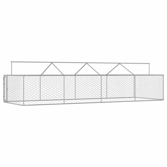 Hondenkennel voor buiten met dak 600x200x150 cm 4