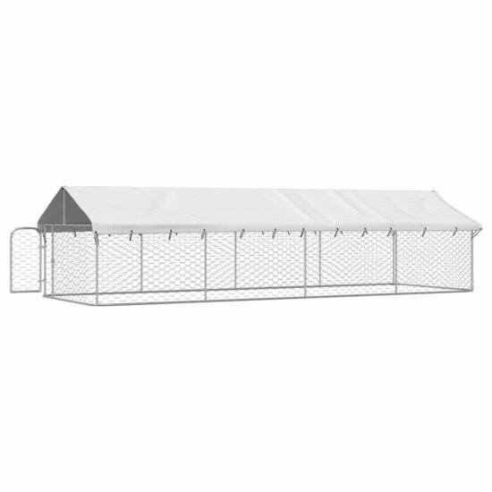 Hondenkennel voor buiten met dak 600x200x150 cm 5