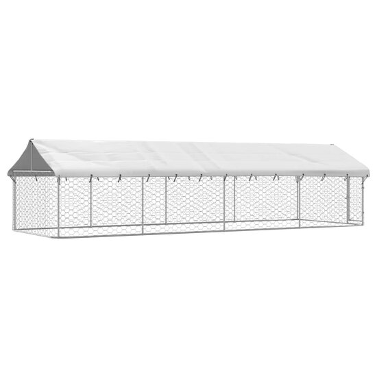 Hondenkennel voor buiten met dak 600x200x150 cm 7