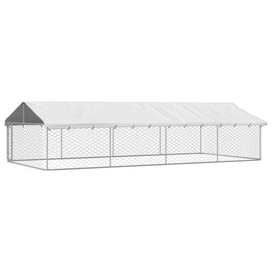 Hondenkennel voor buiten met dak 600x300x150 cm 2