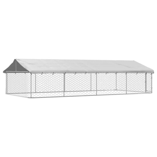 Hondenkennel voor buiten met dak 600x300x150 cm 7