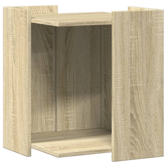 Kattenbakkast 42x42x51 cm bewerkt hout sonoma eikenkleurig 2