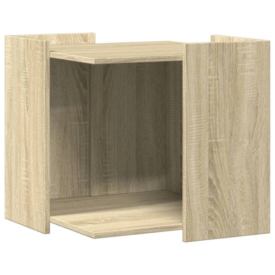 Kattenbakkast 53x53x51 cm bewerkt hout sonoma eikenkleurig 2